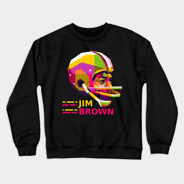 Jim Brown Crewneck Sweatshirt by wpaprint